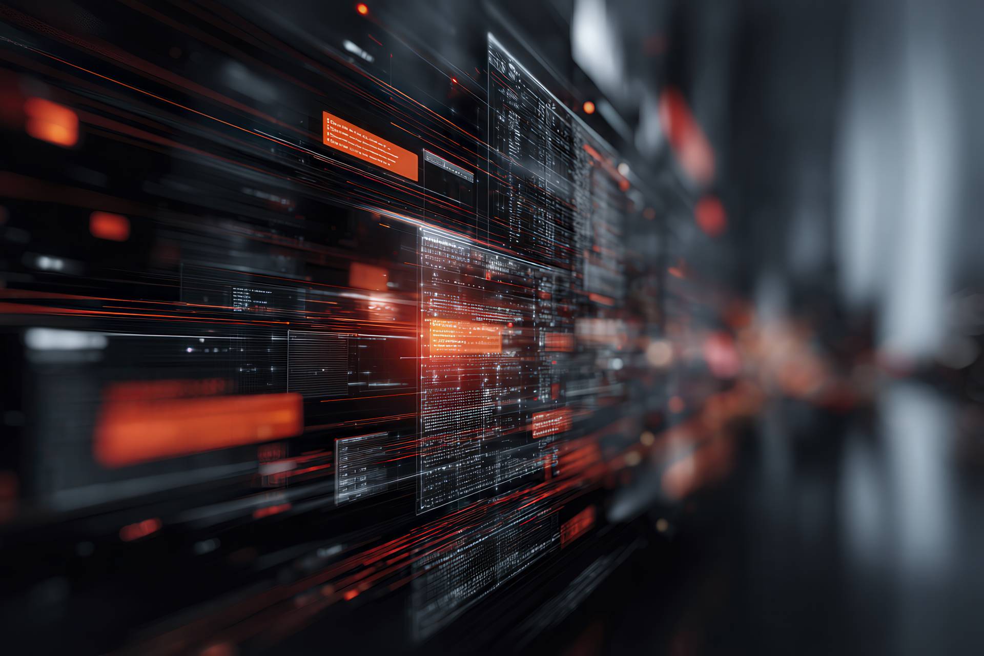 A futuristic visual of a scalable backend architecture with Laravel