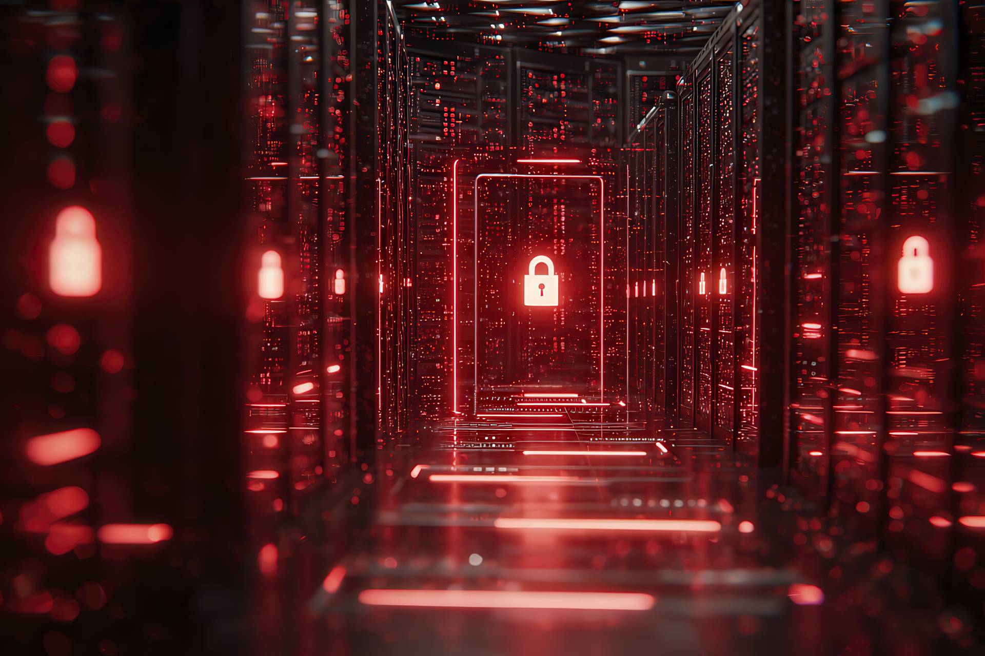 Digital vault visual metaphor for secure hosting infrastructure in Switzerland