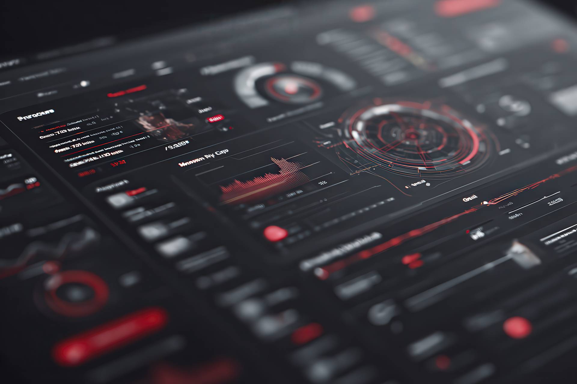 Futuristic WordPress backend interface with intuitive layout