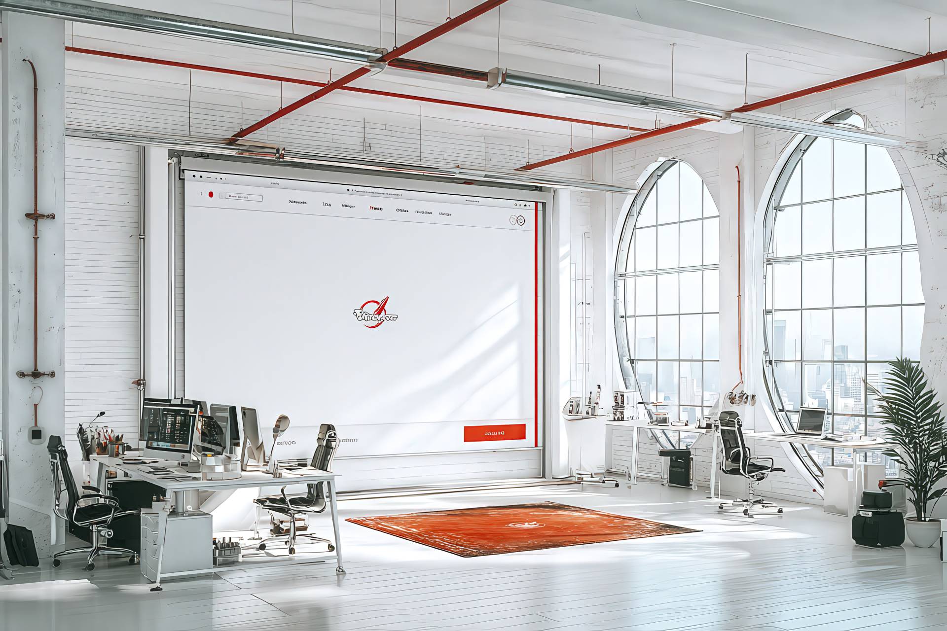 Modern WordPress homepage displayed in creative studio